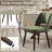 Mason Upholstered Faux Leather Side Dining Chair With Solid Wood Legs -1060085126-1060085120