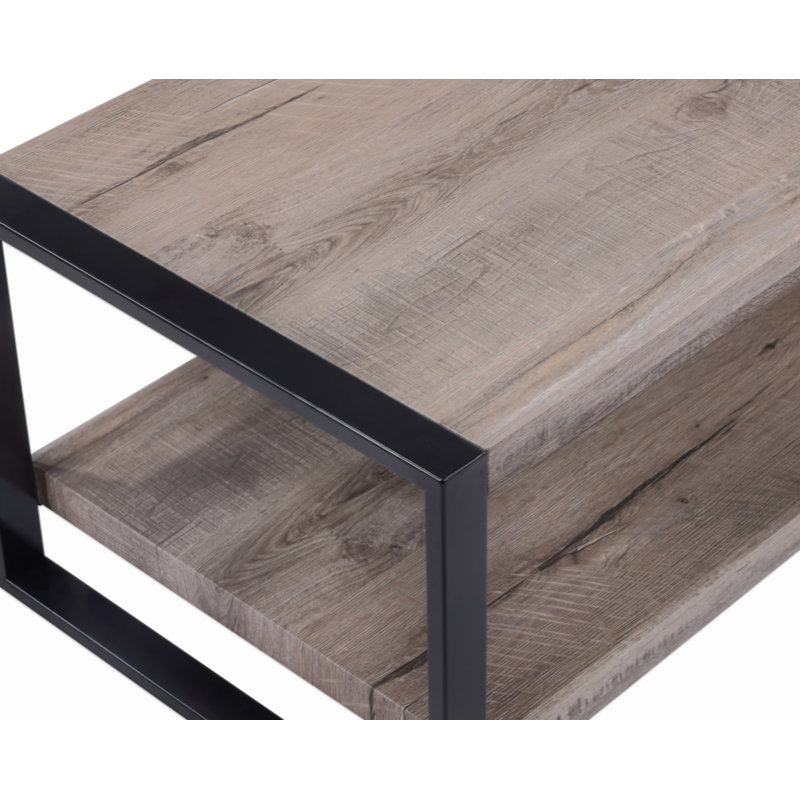 Table de bout contemporaine 1pc avec tablette de rangement