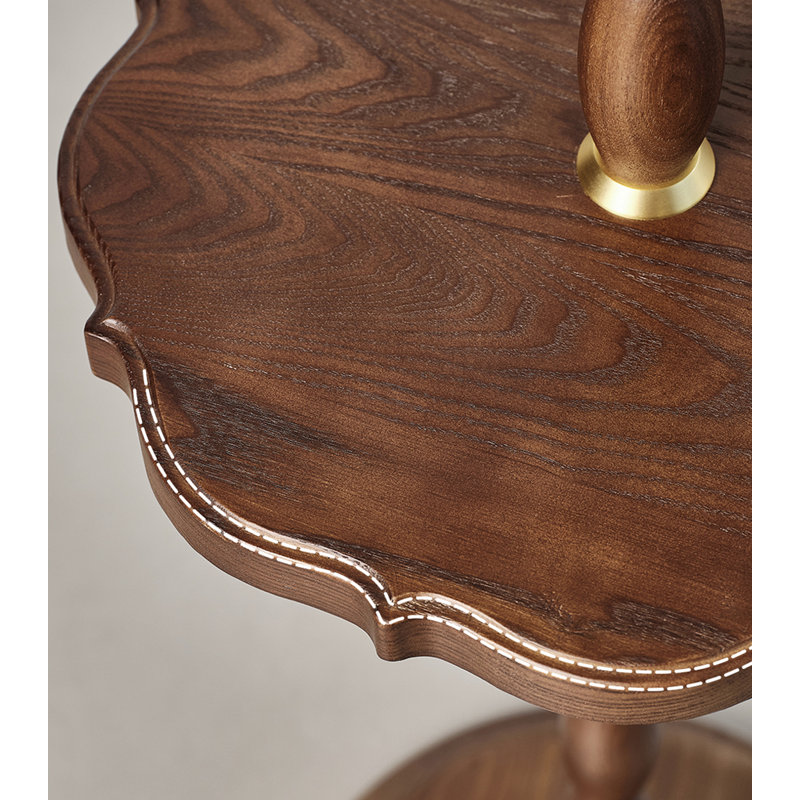 Lampe sur pied avec colonne et table d'appoint Traditional