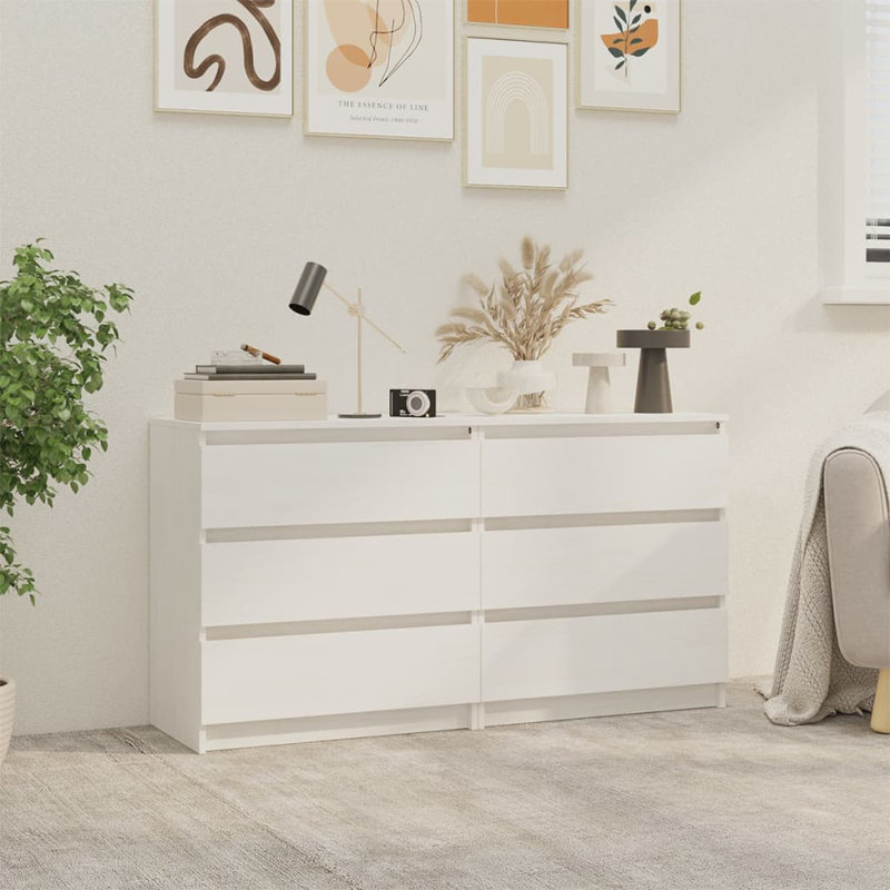 Calcedonio 60cm W Solid Wood Bedside Table, White