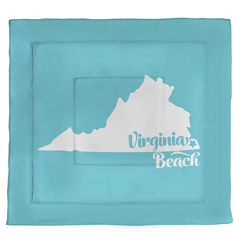 Virginia Polyester Comforter, King Comforter, Teal