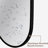 18'' W x 36''H  Black Mirror Oval Frame Wall Mount Bathroom Vanity Metal Mirror