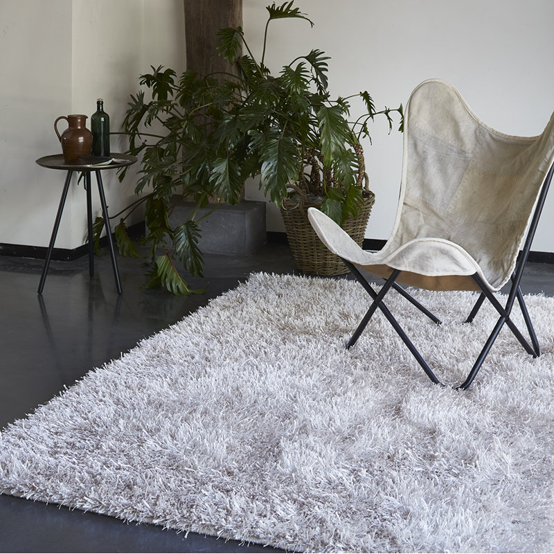 Cool Glamour Hand Tufted White Rug, Rectangle 140 x 200cm
