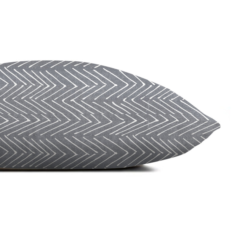 Chevron Outdoor Reversible Throw Pillow, Gray, 20" x 20"