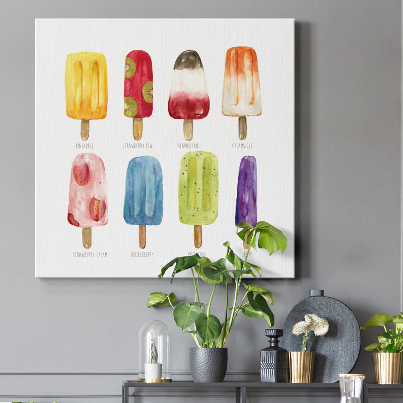 " Popsicles Come Chill ", 40" H x 40" W x 1.5" D