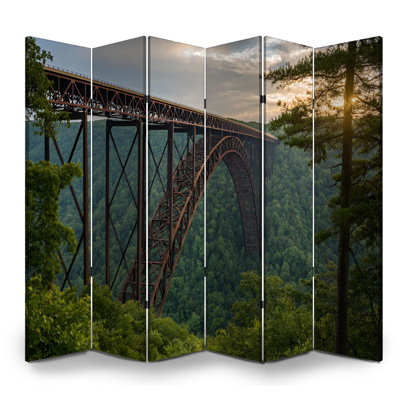 Cloison pliante 6 panneaux Royal Sunset New River Gorge Bridge West Virginia
