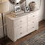 Commode 6 tiroirs avec base sculptée en bois massif Burkhart-1300685553