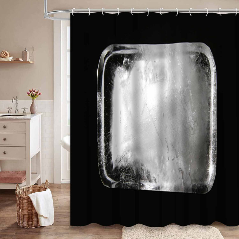 Rideau de douche bleu imperméable, rideaux de douche pour la salle de bain avec 12 crochets, 72" L x 78" W