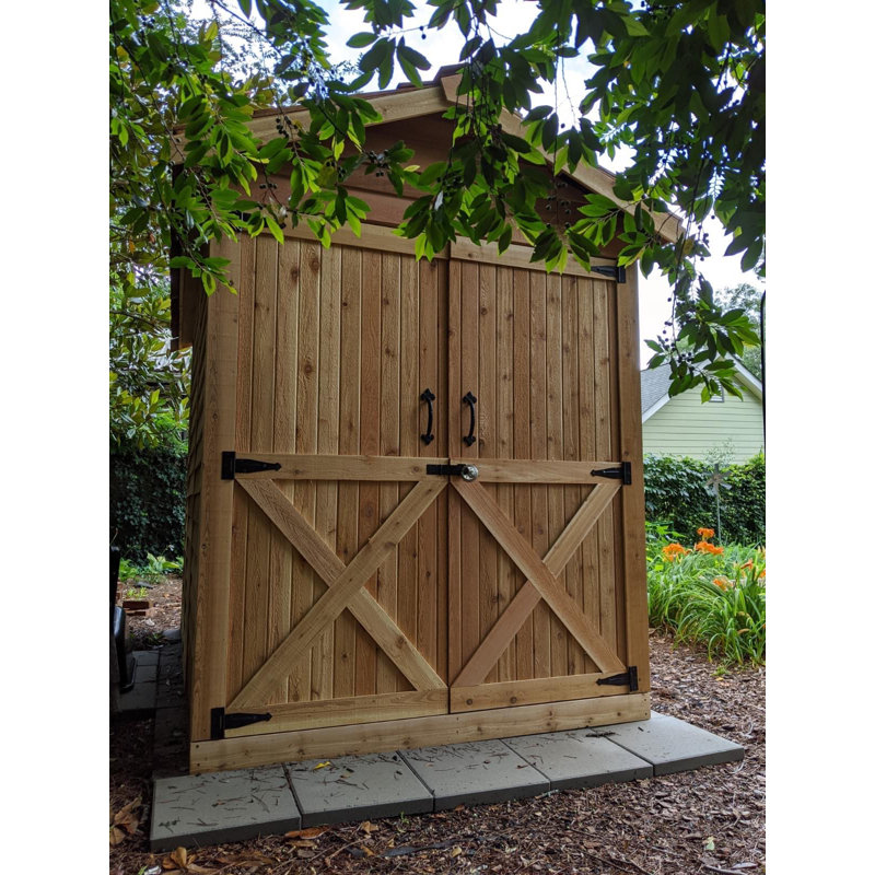 6' x 9' Cedar Gable Storage Shed with Double Doors