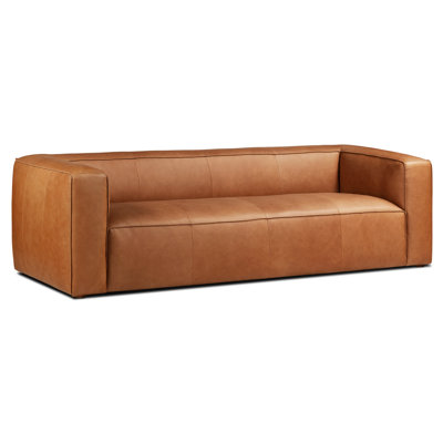 Piazza Full Grain Italian Leather 95'' Sofa