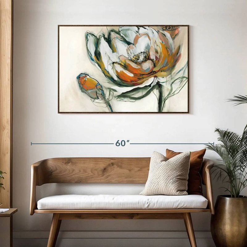 Bloomed, 43" X 29", Floating Frame Walnut