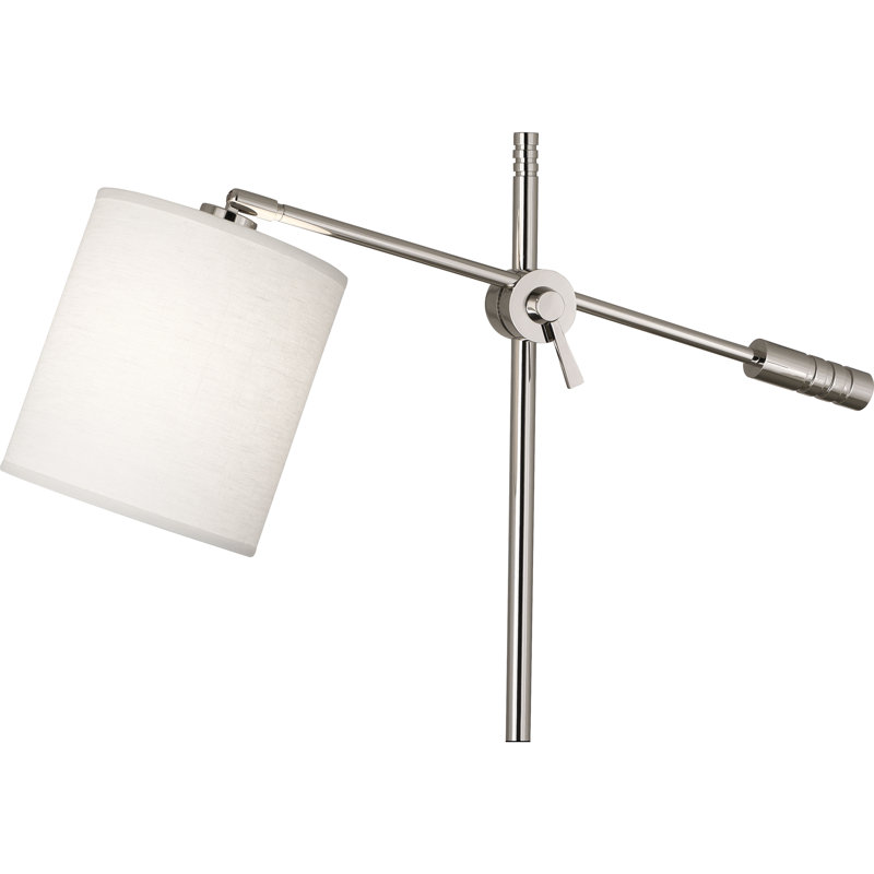 Lampe de bureau Campbell, Huître / nickel poli