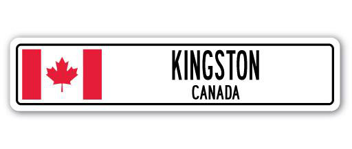 Plaque de rue en aluminium Kingston, Canada, H 6 po x l 24 po x P 1 po