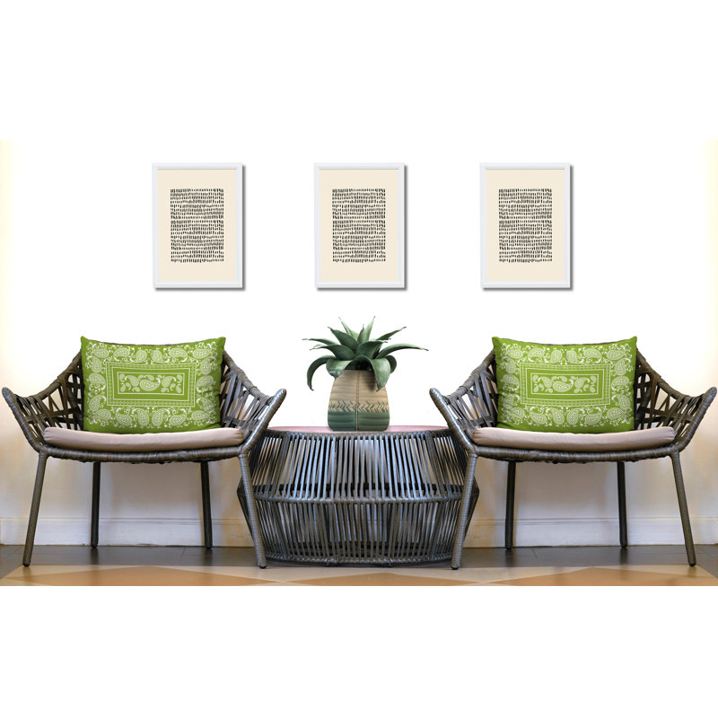 Paisley Outdoor Reversible Throw Pillow, Chartreuse