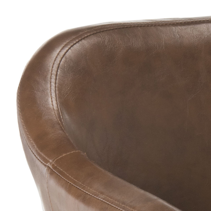 Manjeevan Faux Leather Armchair, Brown