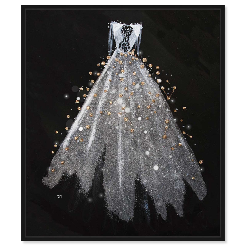 Cendrillon, reproduction d'art graphique sur toile, H 24 po x l 20 po x 1,5 po, Toile avec cadre noir