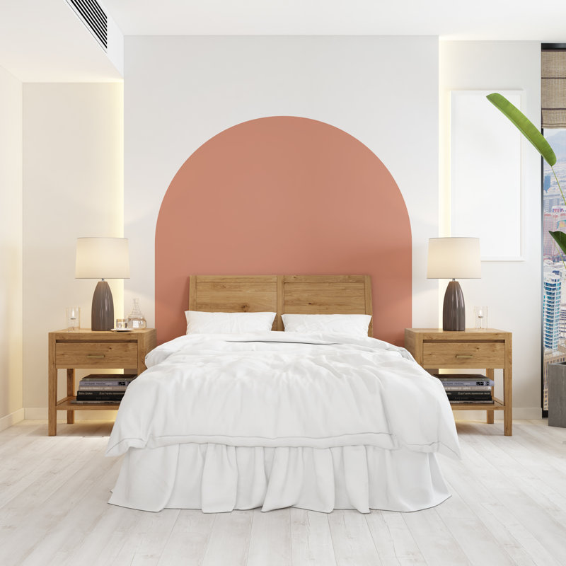 Décalcomanie murale Boho, autocollant d'arche de lit, décalque mural de haie, autocollant mural arche, autocollant de décoration murale arche, décalque mural, arche de très grand lit 014LU