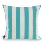 Classic Streifen Striped Square Cushion, Turquoise