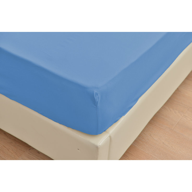  Ensemble de draps en rayonne ultra doux et infroissable, Ensemble de draps pour li très grand californien , Bleu