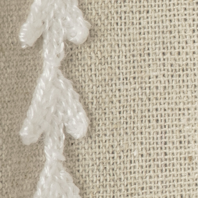 Lush Decor Olivia Ric Rac Embroidery Border Semi-Sheer Single Curtain Panel