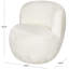 Fauteuil d'appoint en polyester tonneau rond blanc
