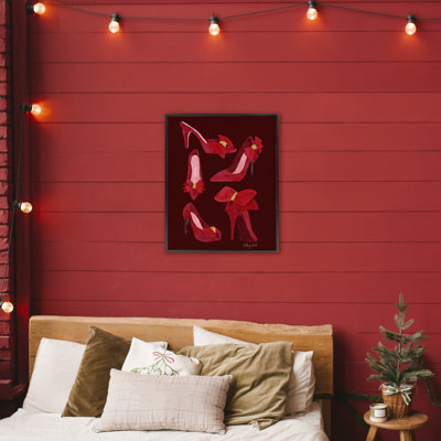 Chaussures Ruby Red, giclée encadrée, design par Hillary Holt
