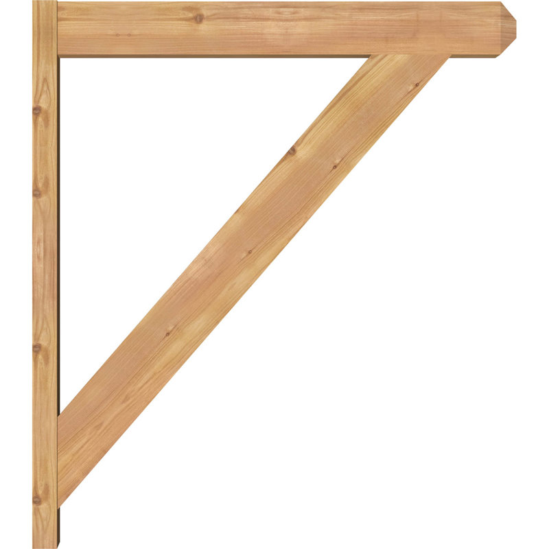 Artisan traditionnel en bois rustique, Cèdre rouge de l'Ouest l 5 1/2 po (lisse), P 32 po x H 36 po