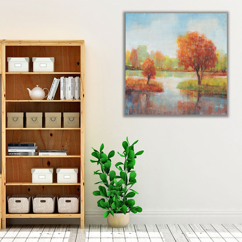 Lake Reflections II - reproduction d'art sur toile, H 12 po x l 12 po