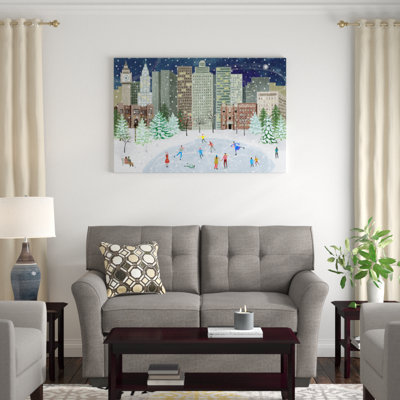 Christmas In The City Collection A by Grace Popp - Wrapped Canvas Painting