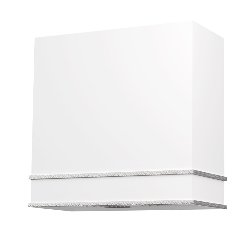 Akicon 30" Stainless Steel 600 CFM Ducted (Vented) Wall Mounted Required Range Hood, White/Nickel