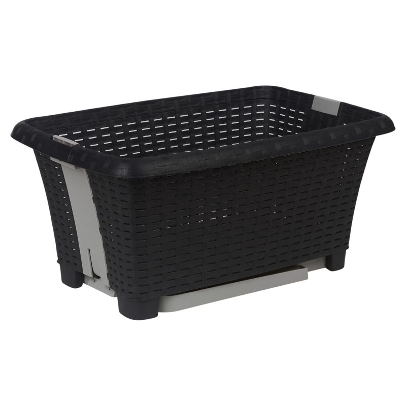 Plastic Laundry Basket, Anthracite