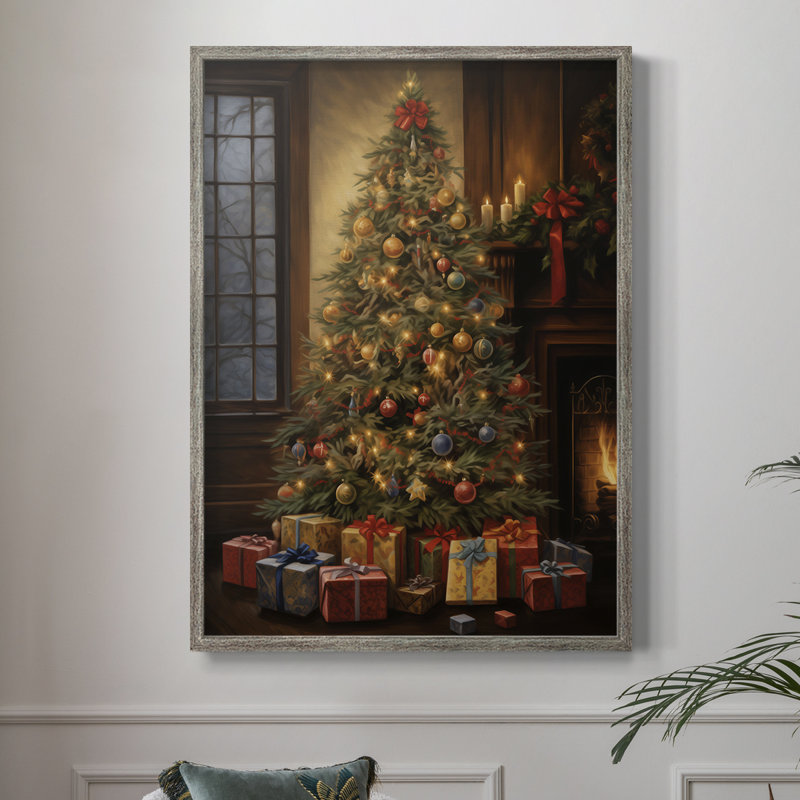 «Christmas Holiday Art DCLV III», reproduction encadrée - bois massif, H 15 po x l 12 po