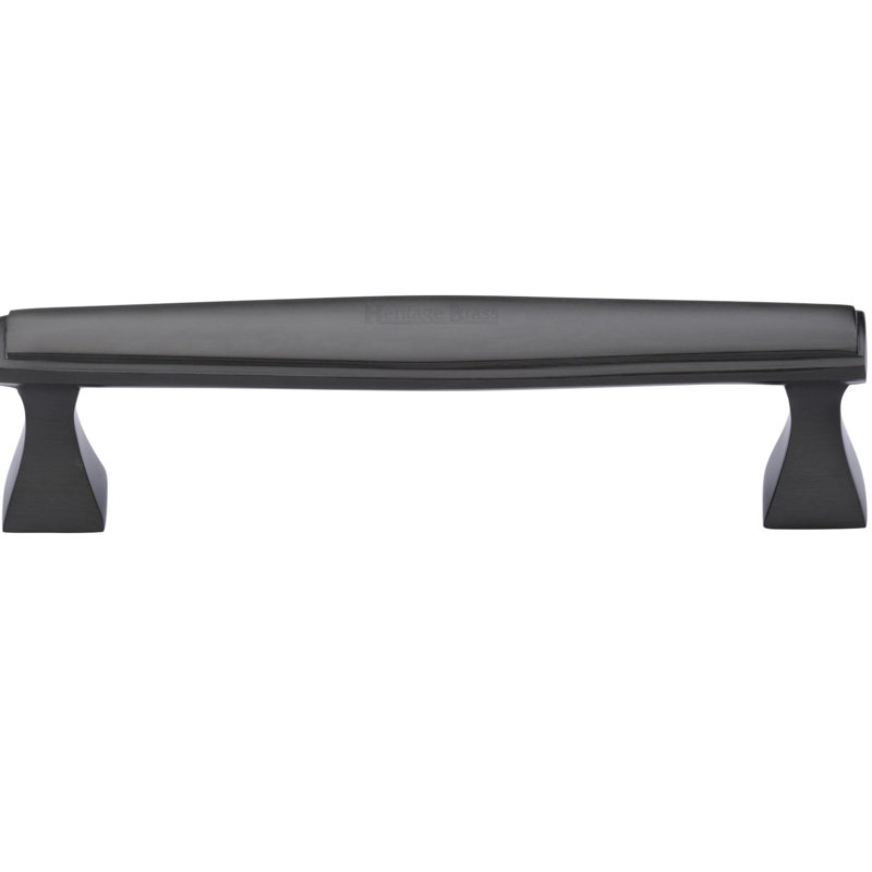 Heritage Brass Heritage Cabinet Pull Deco Design, 2.5cm H x 22cm W x 3.5cm D, Matt Bronze