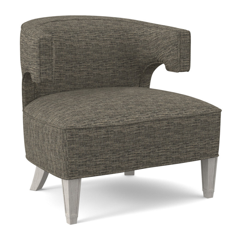 Laurel Barrel Chair, Bisque, Filigree Ivory 100% Polyester