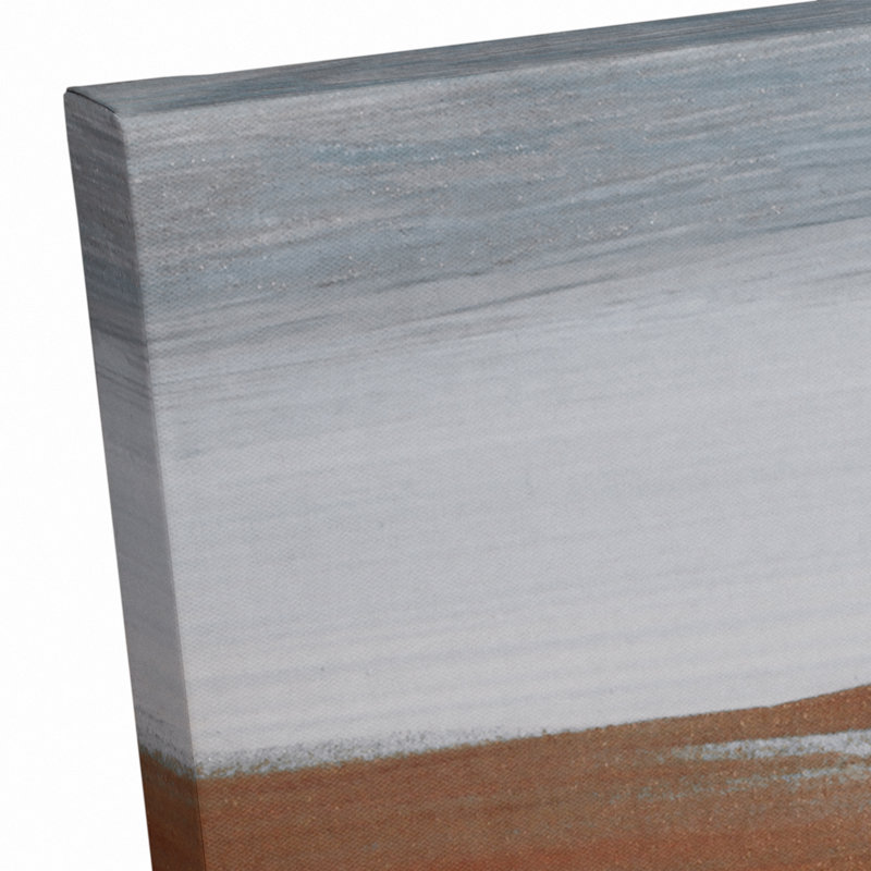Impression sur toile marine et rouille, H 20 po x l 24 po