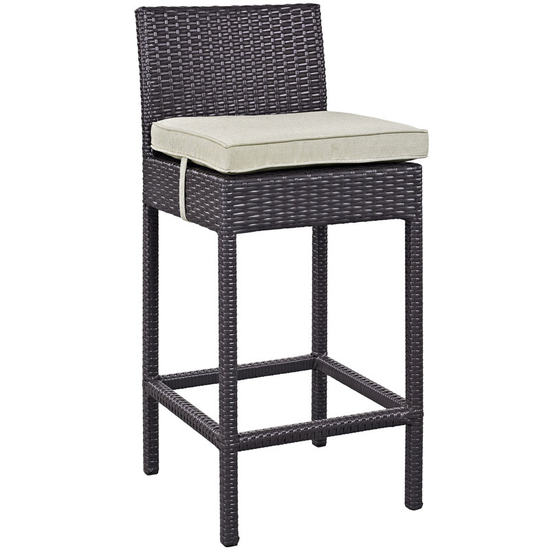 Chaise de patio avec coussin Convene, Beige espresso