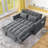 Eiri 55'' Wide Convertible Velvet Sleeper Square Arm Sofa Bed with Reclining Backrest and 2 Throw Pillows-349733505