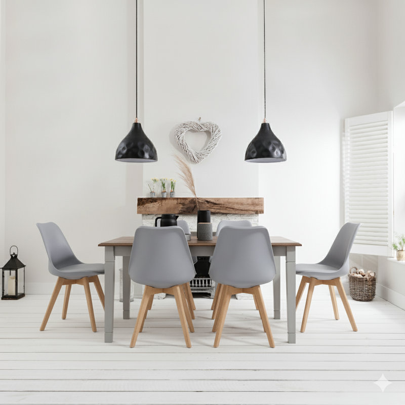 Pine Solid Wood Dining Table, 78cm H x 140cm W x 85cm D