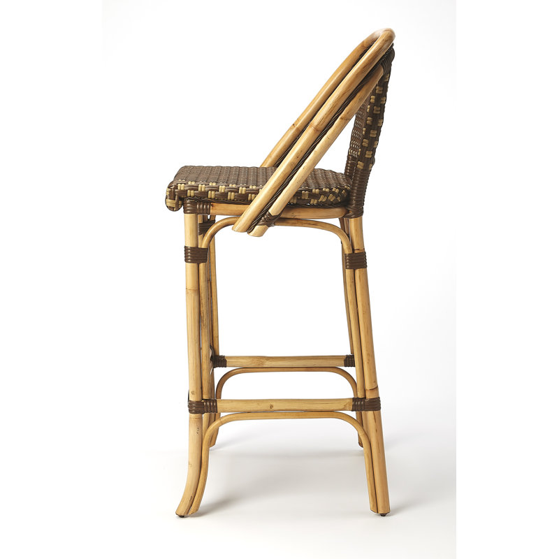28" Bar Stool, Brown/Yellow