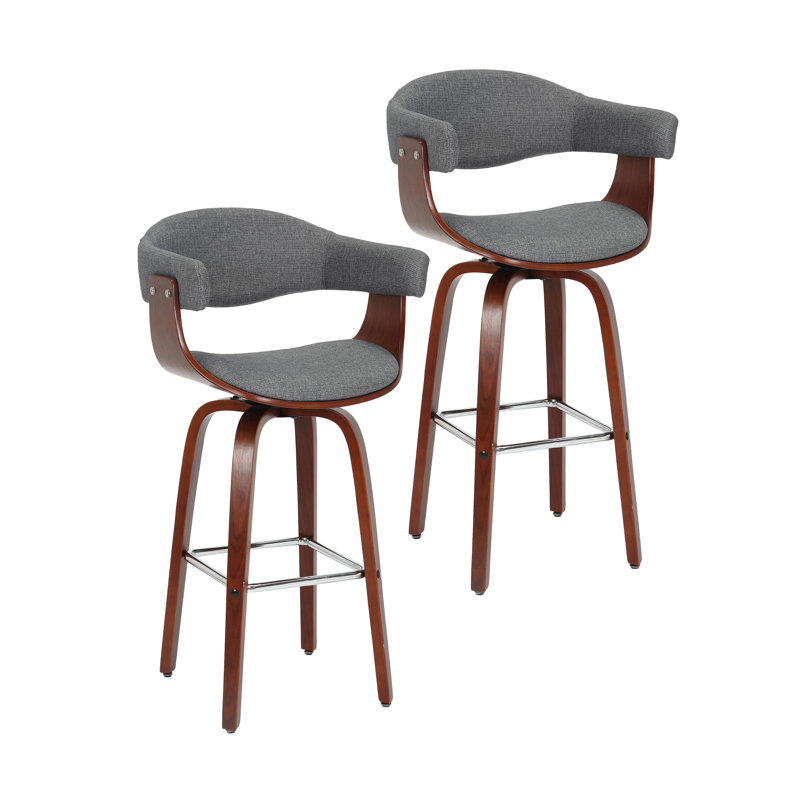 Tabouret Keisha, Tabouret de bar (siège d'une hauteur de 29,53 po), Gris