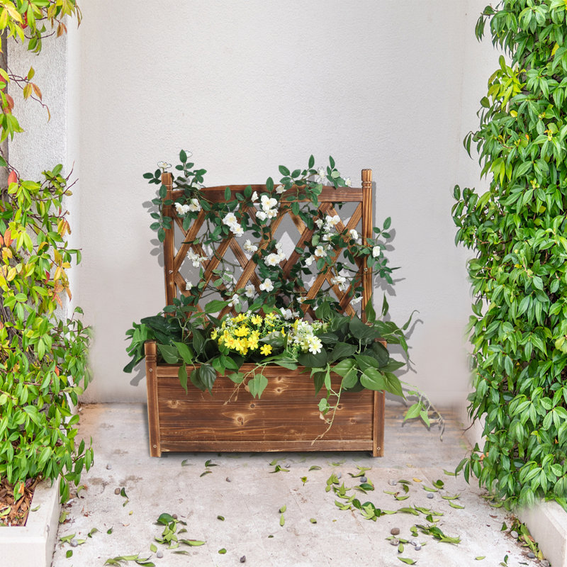 Bloxom Wood Planter Box, 76cm H x 37cm W x 64cm D