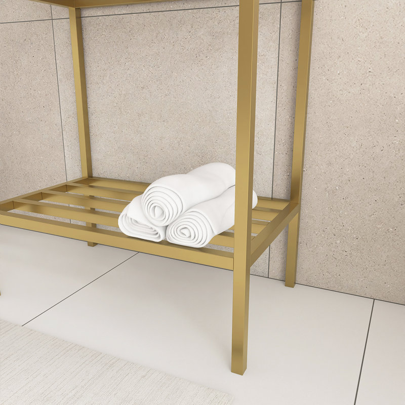 Meuble-lavabo simple autoportant 24 po avec plateau en céramique 24 po, Rouge