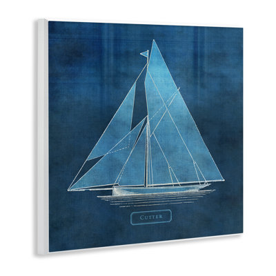 Art mural de voilier, coupe maritime, par Susan Arnot