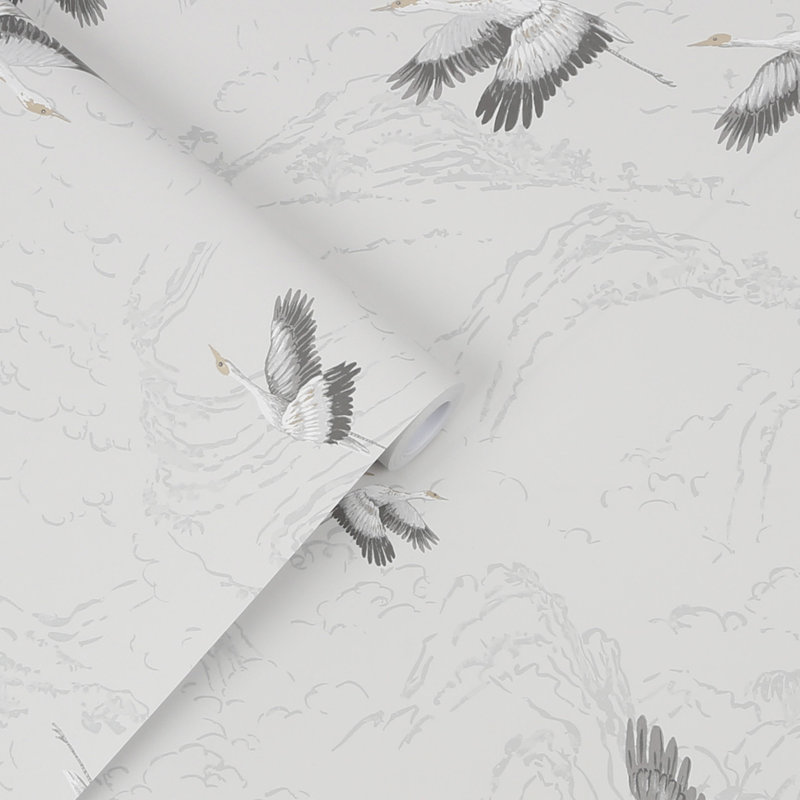 Laura Ashley Animalia Wallpaper Roll, Silver