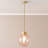 Frenchie Pink Glass Globe Capped Ceiling Pendant Light-2130606967