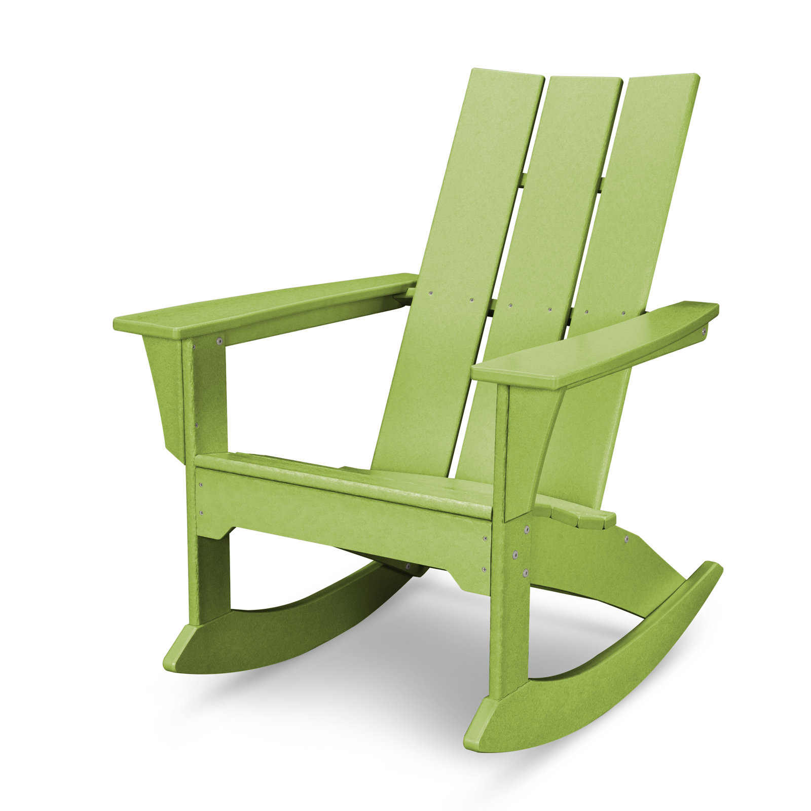 POLYWOOD® Modern Rocking Adirondack Chair, Lime