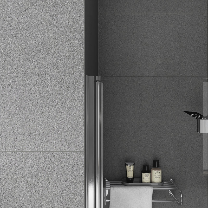 36 po X P 72 po Porte de douche H H, Nickel brossé