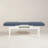Modern Striped Bench with Storage, White & Dark Blue, 43.3 x 19.0 x 15.7 inches | 100% Melamine Coated Particle Board & Linen | Hornbeam Legs | Perfect for Entryway, Living Room, or Bedroom Decor-1697425463