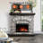 Electric Fireplace Insert With Touch Screen, 1500W Freestanding/Recessed Heater With Remote, 4 Flame Colors, 5 Speed/Brightness Levels, Timer, Overheat Protection, For Living Room, Office-509598136