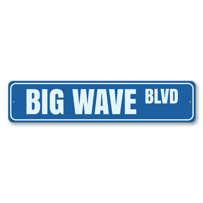 Plaque en aluminium Big Wave